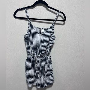 Divided by H&M Navy and White Striped Short Romper With Pockets Size 0